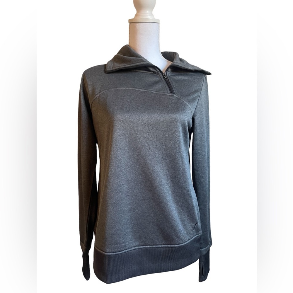 Head Women’s Tennis Asymmetric 1/4 Zip Up High Neck Fleece Lined Warm Sweatshirt